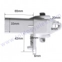 1 Soporte para perfiles de 80x40 ( ET8-168)