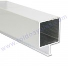 2.95mts. Perfil cortinero 50x50, para estructura toldo plano(ET5-164) 