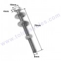 M6 Tornillo de acero inoxidable completo din 933 M6x70 (TOR-06C)