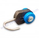 1 Polea para cortina de plastico negro con gancho incorporado